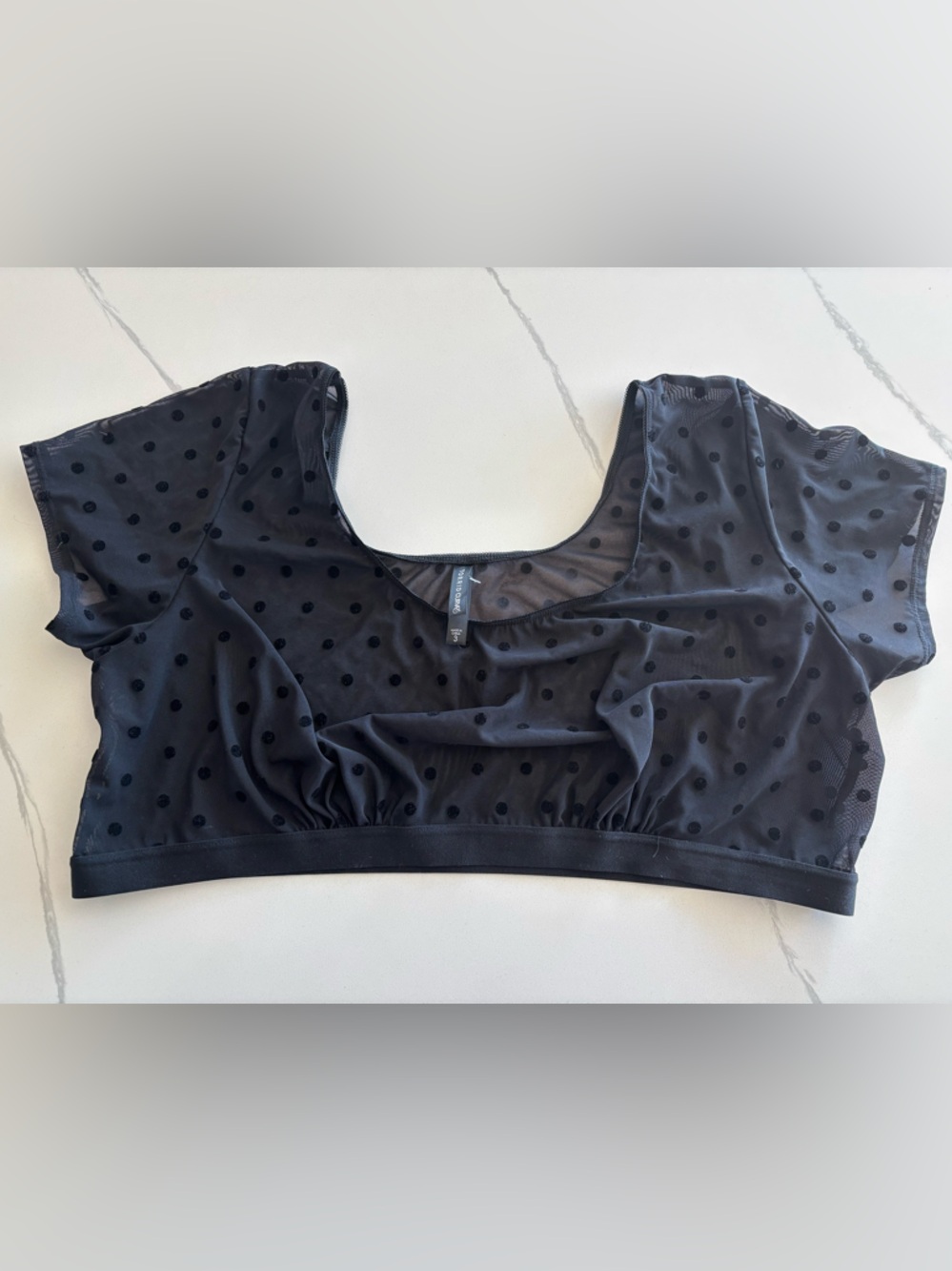 torrid Black Polka Dot Mesh Bralette